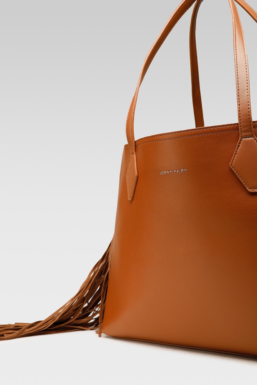 
                Jenny Fairy - Torebka shopper z aplikacją brązowa - 5903698874593