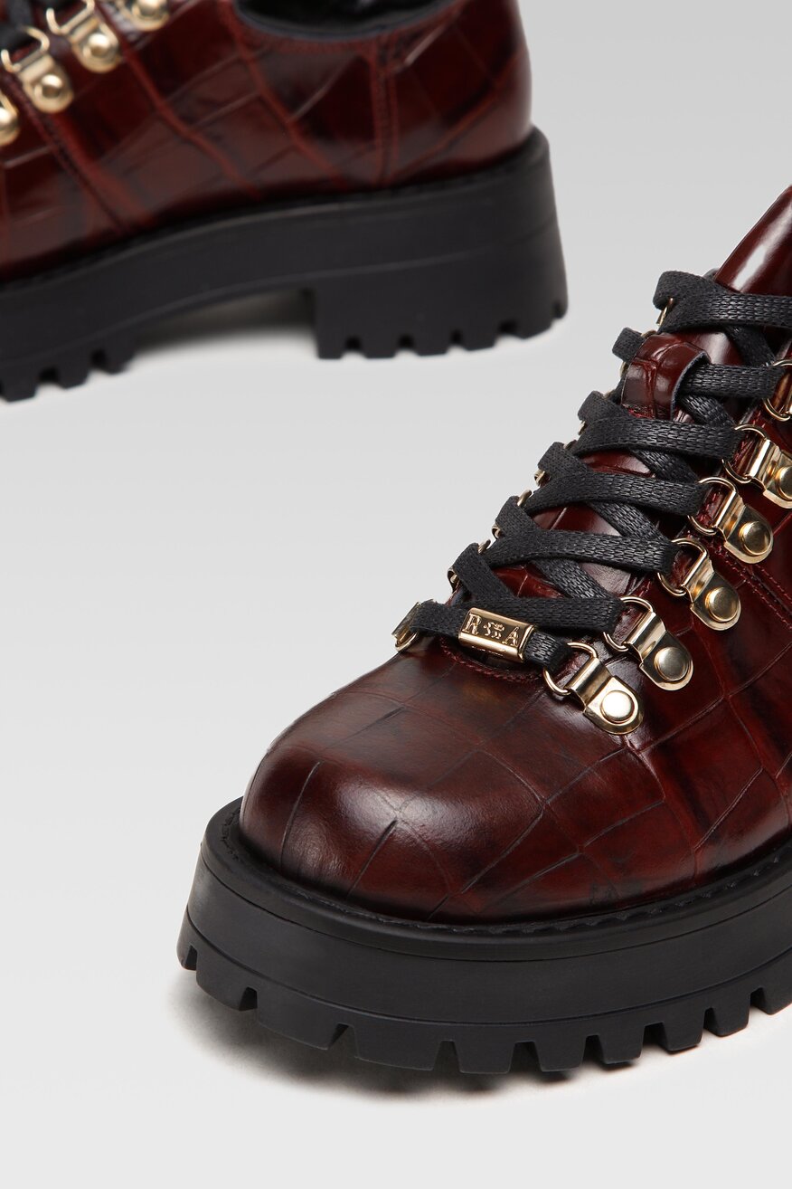 
                RAGE AGE - Półbuty bordowe - 2230031468267