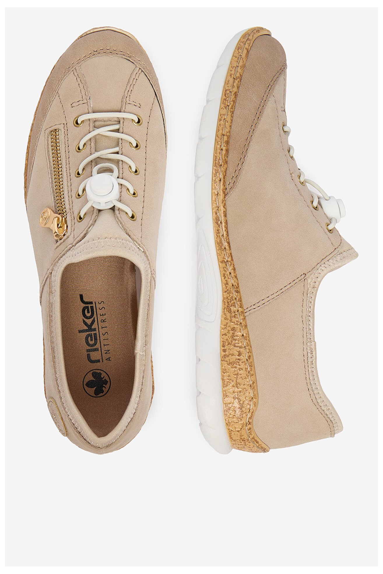 Półbuty Rieker CEO-N42F1-60 Beżowy