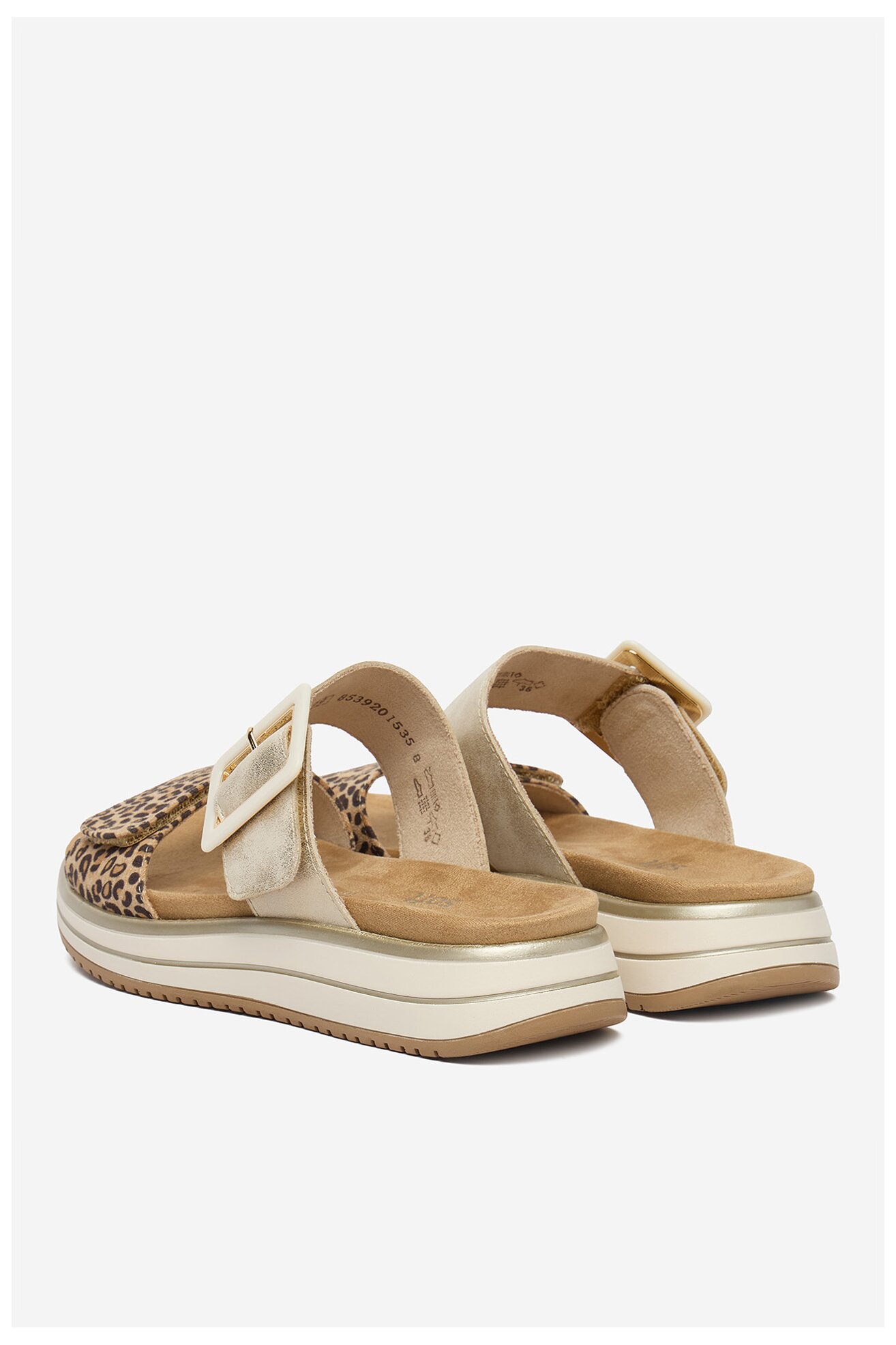 Klapki Remonte CEO-D1J61-91 Złoty