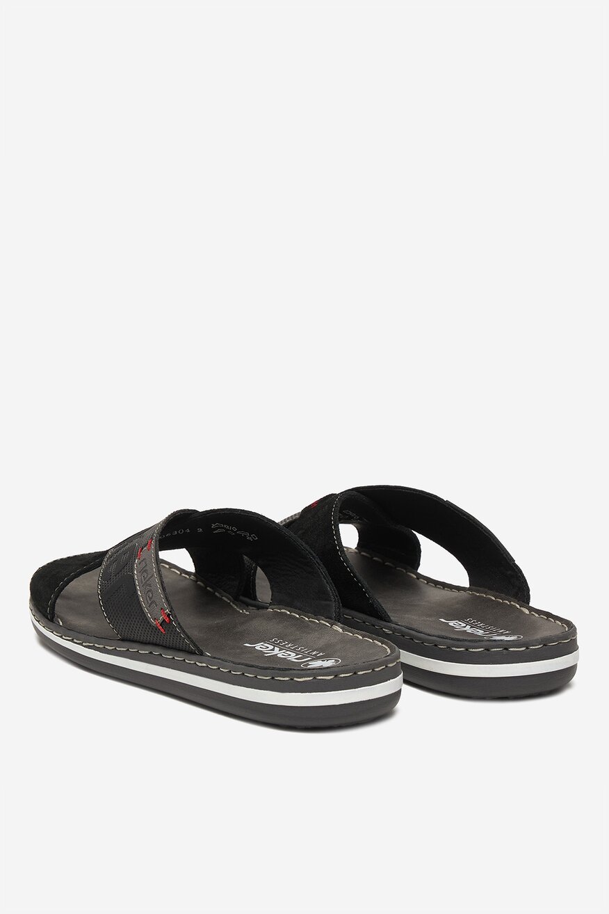 Rieker - Klapki skórzane - 5906751768150