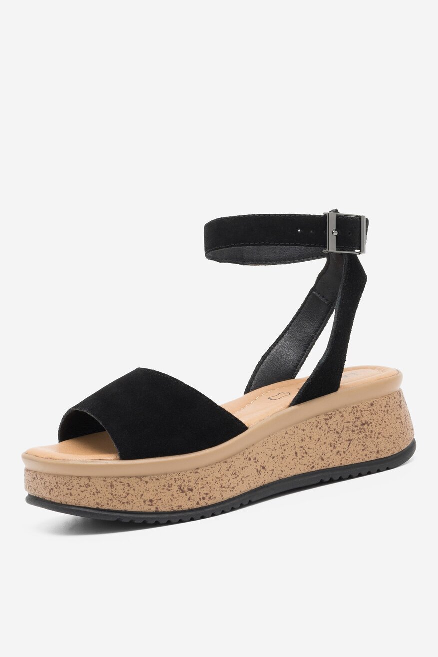 
                Lasocki - Skórzane sandały czarne - 5904862824819