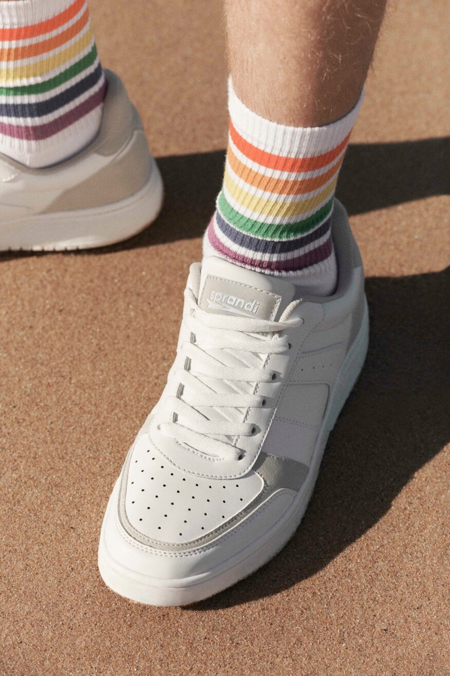 
                Sprandi - Obuwie sportowe pastelowe białe - 5903698395272