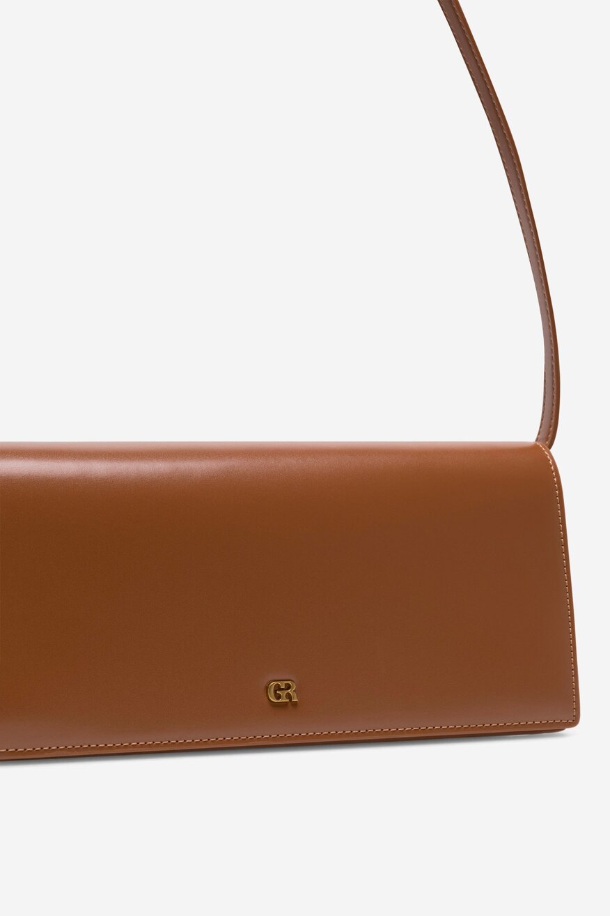 Gino Rossi - Mała skórzana torebka kopertówka - 5905588540182