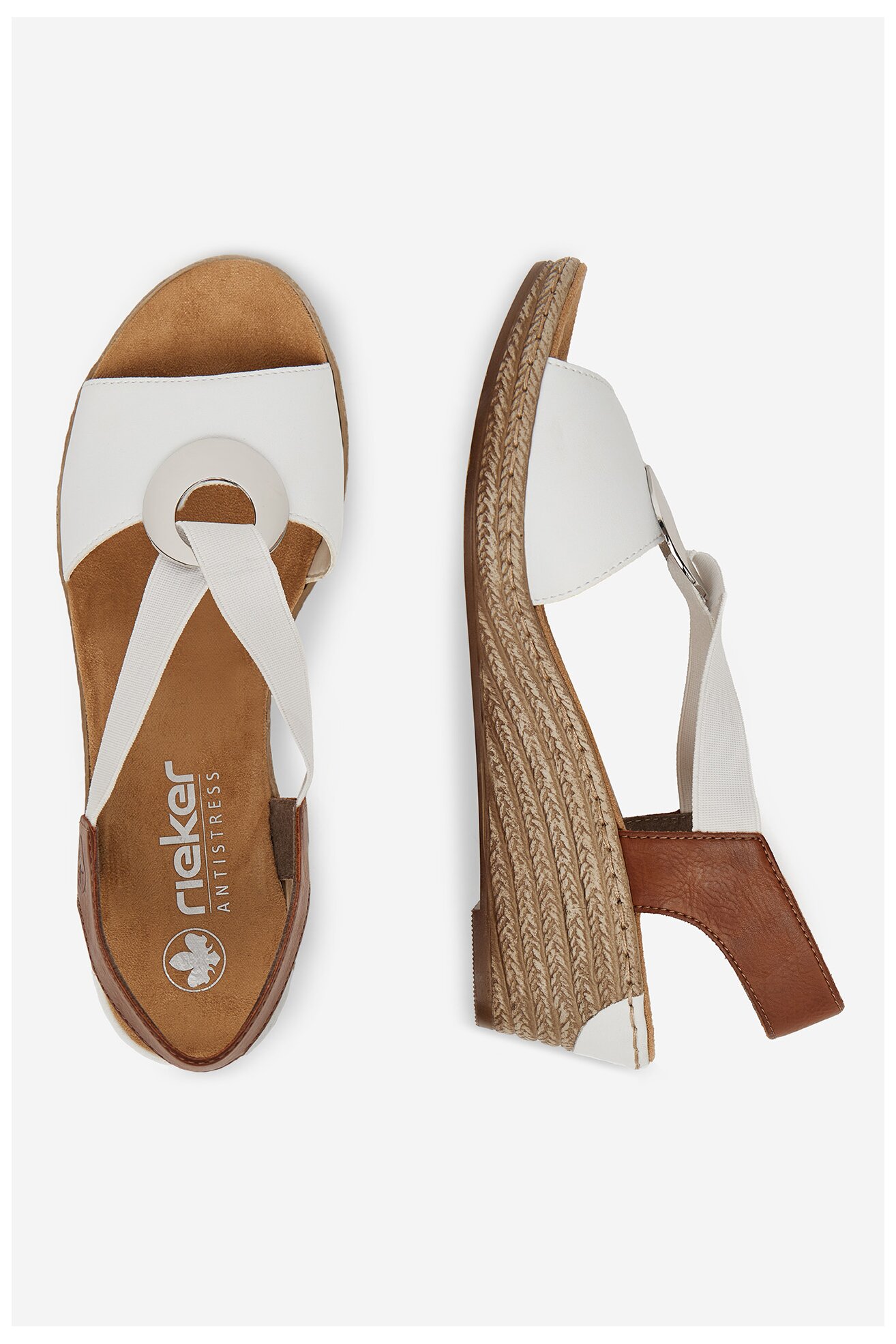 Sandale Rieker 624H6-81 ALB