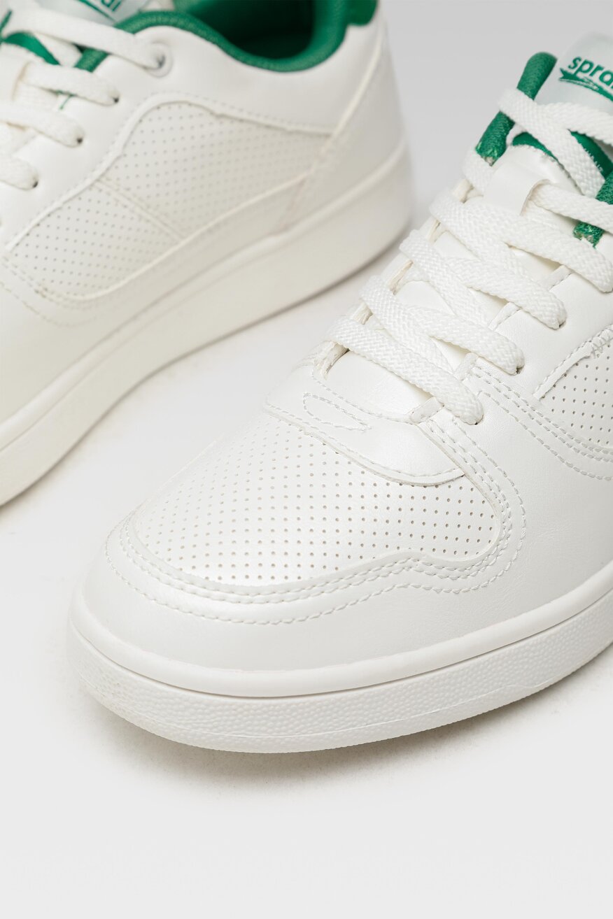 Sprandi - Obuwie sportowe pastelowe białe - 5903698742939