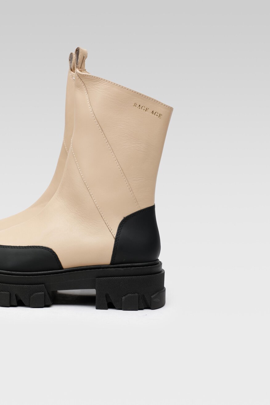 
                RAGE AGE - Botki beżowe - 2230032347950