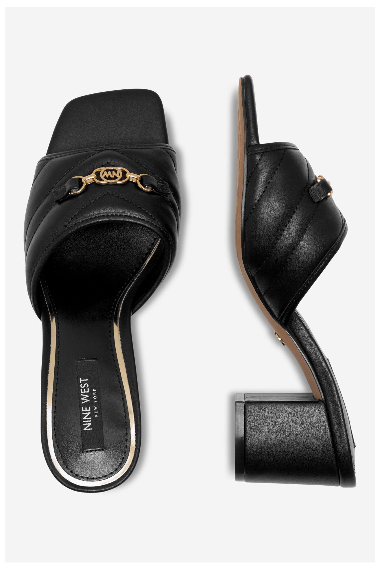Klapki NINE WEST 123AL0687 Czarny