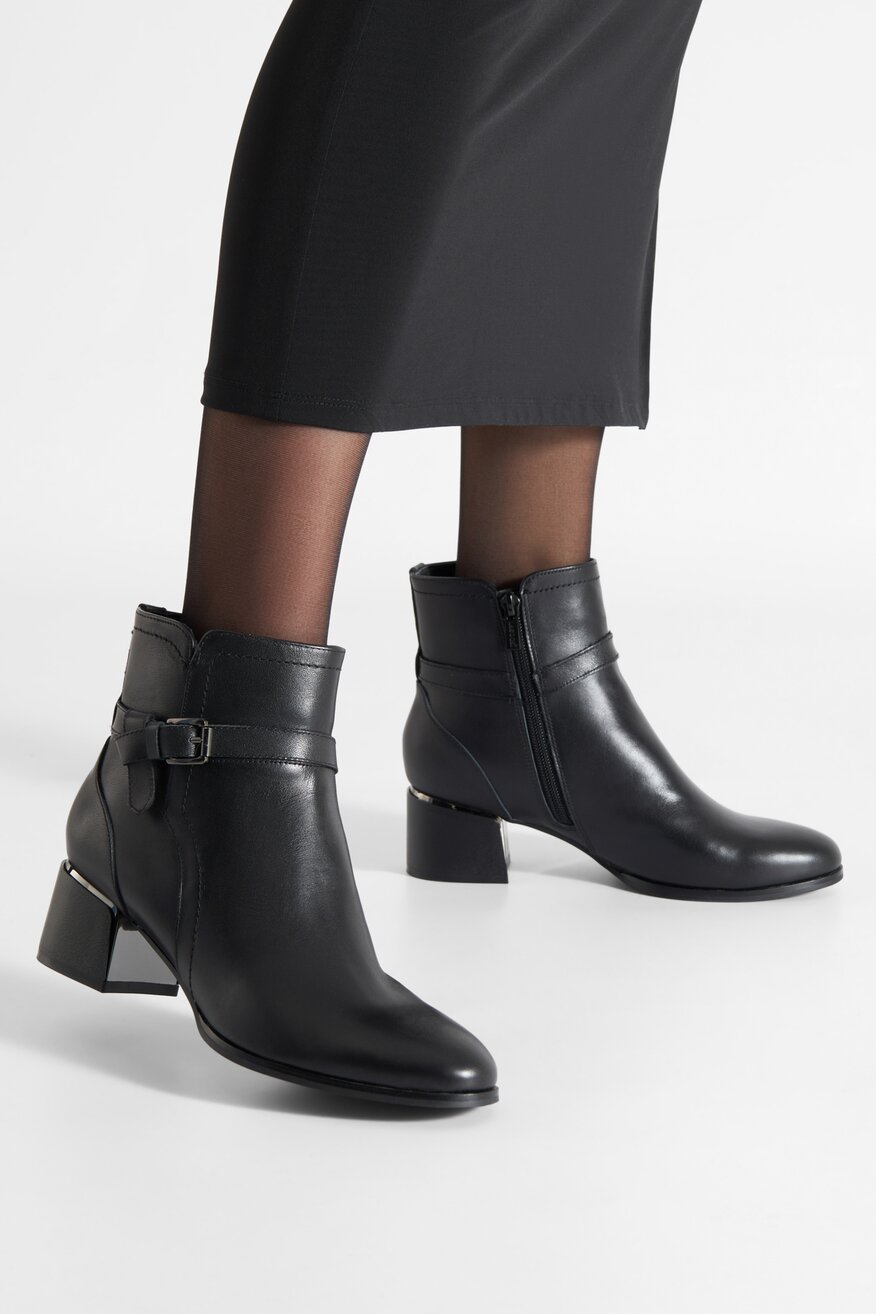 Lasocki - Skórzane botki - 5905588036425