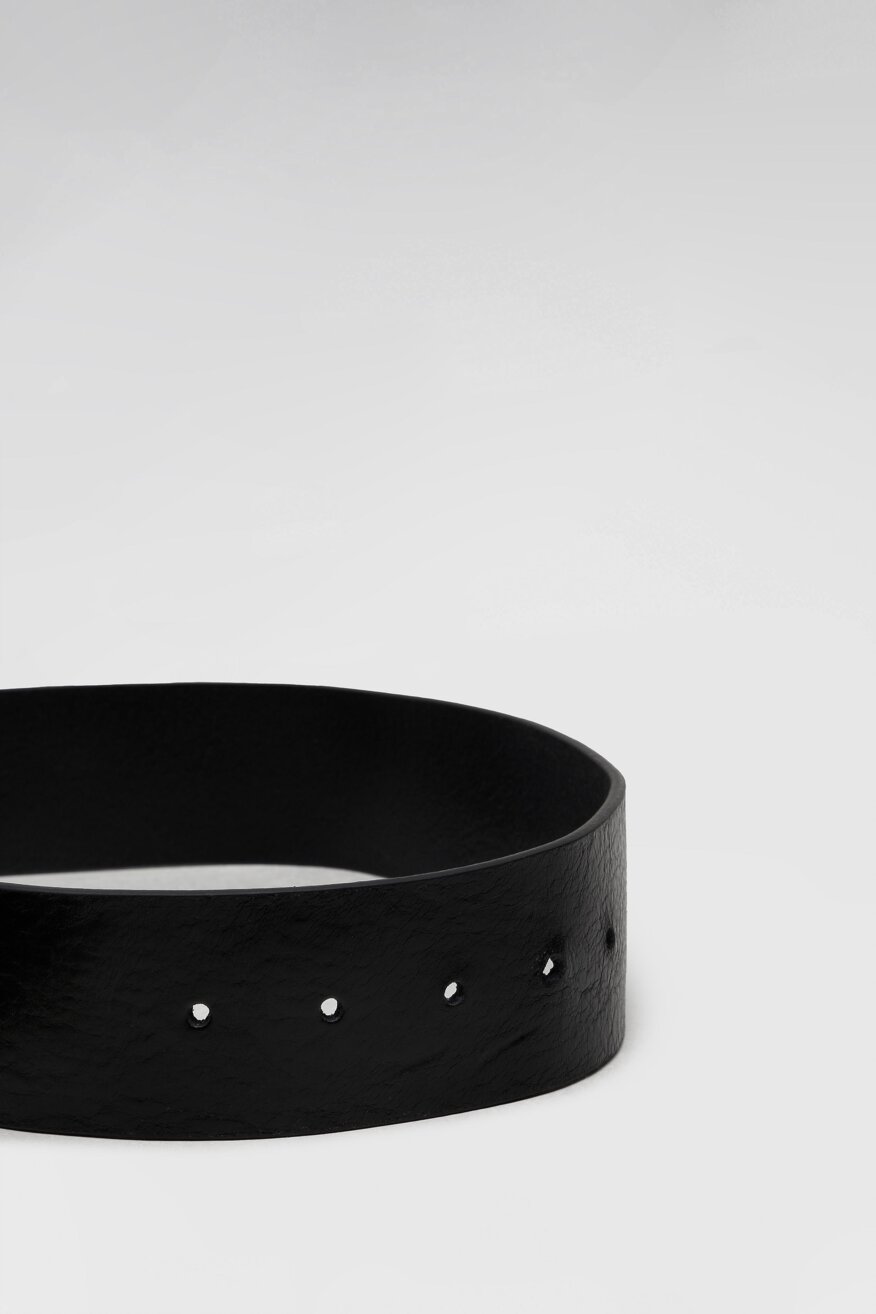 
                Gino Rossi - Pasek damski skórzany czarny - 5903698716664