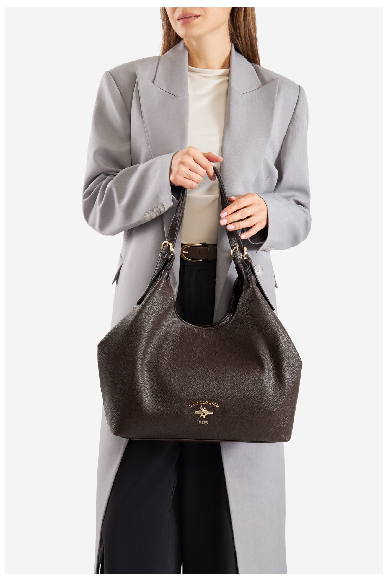 Torebka U.S. POLO ASSN. BIUXT8372WVP Brązowy ciemny