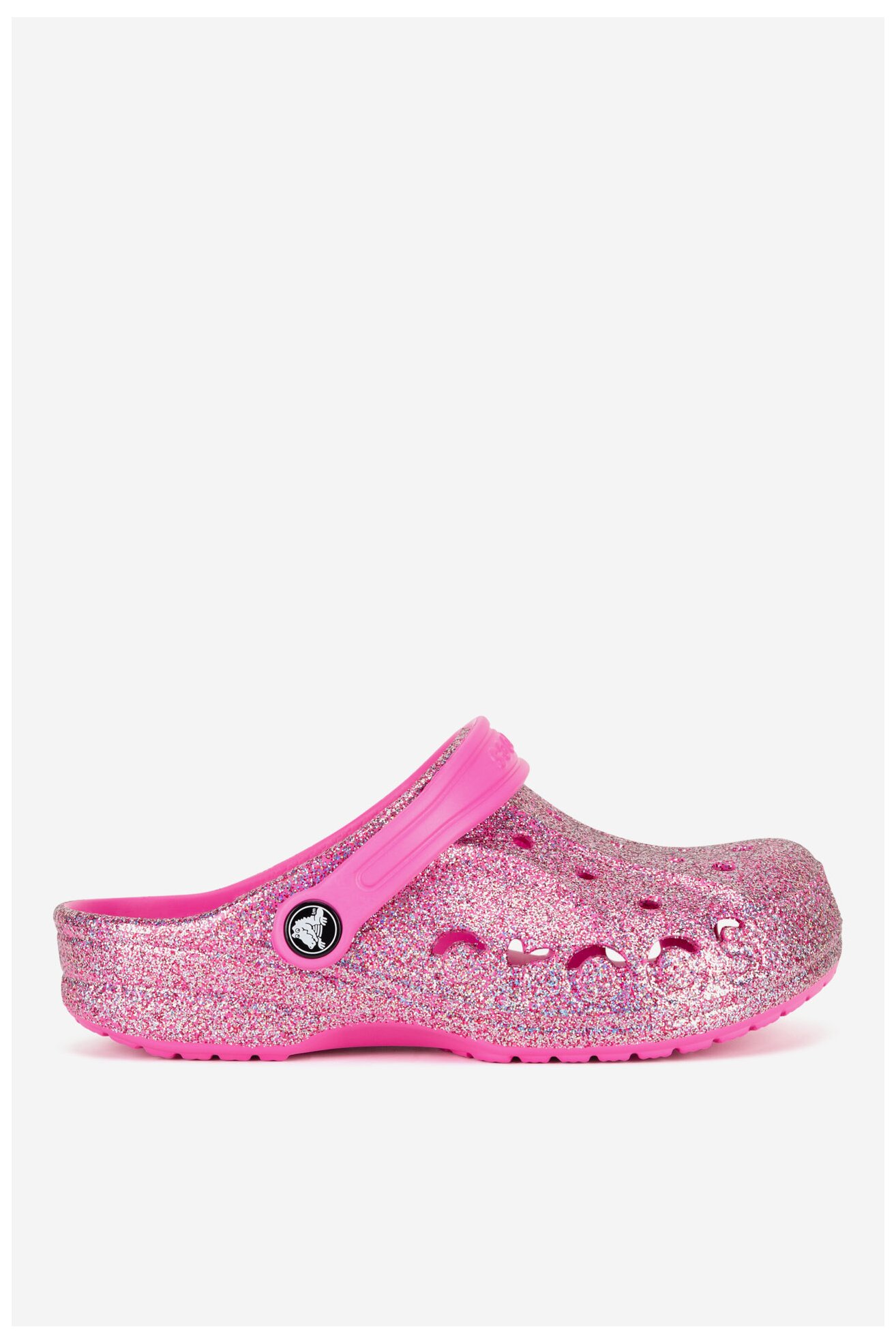 Klapki basenowe Crocs C-BAYA GLITTER CLOG T 207014-7AA Różowy