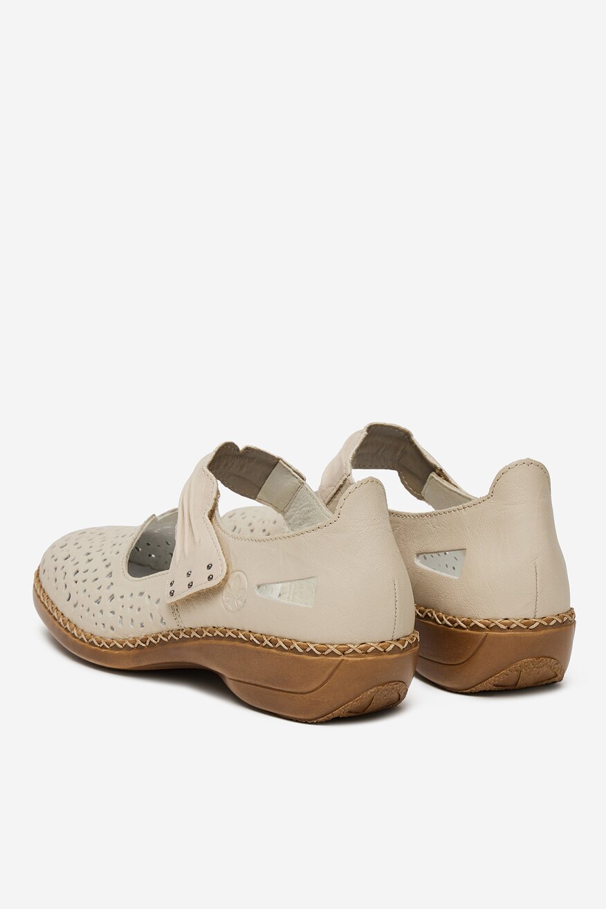 Rieker - Baleriny skórzane - 2230078425629