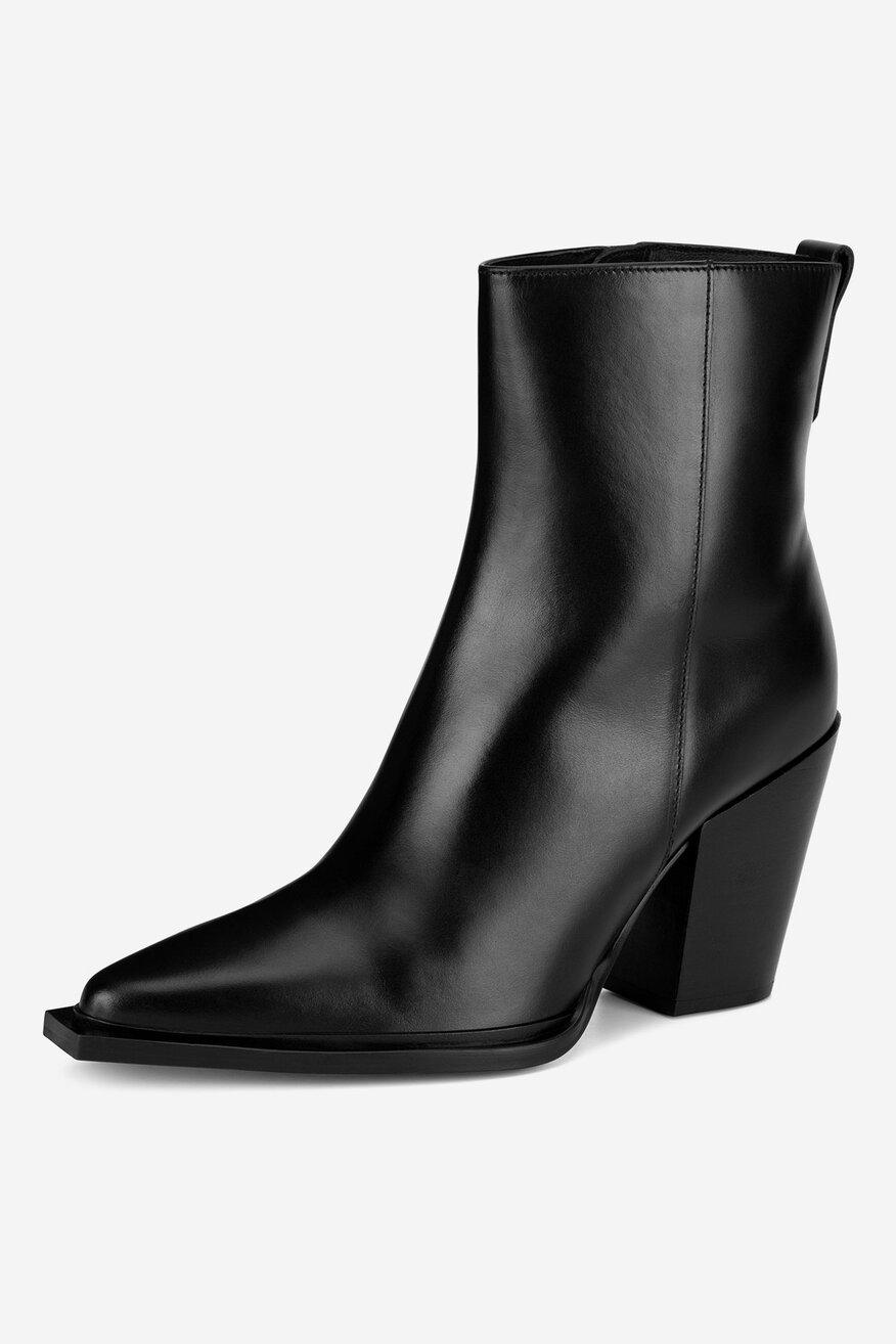 
                Gino Rossi - Botki skórzane na słupku - 5905588828600