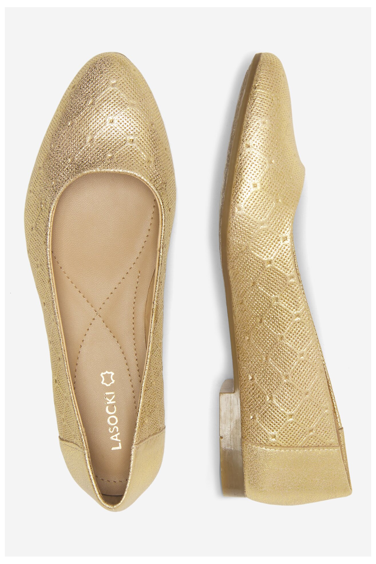 Baleriny Lasocki RST-KAJA-28 Złoty
