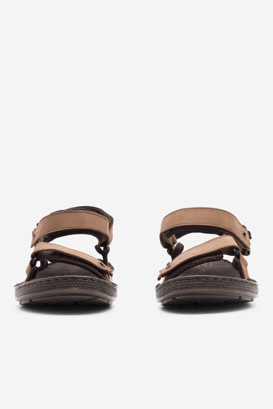 
                Go Soft - Skórzane sandały brązowe - 5904862662077