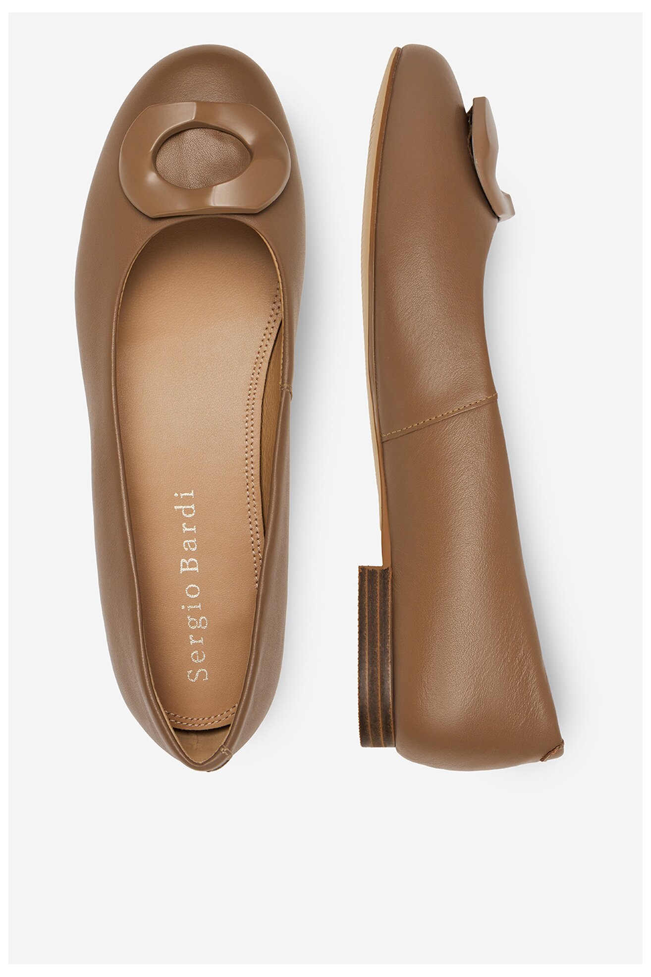 Baleríny Sergio Bardi WYL3692-2Z-SB TMAVĚ BÉŽOVÁ