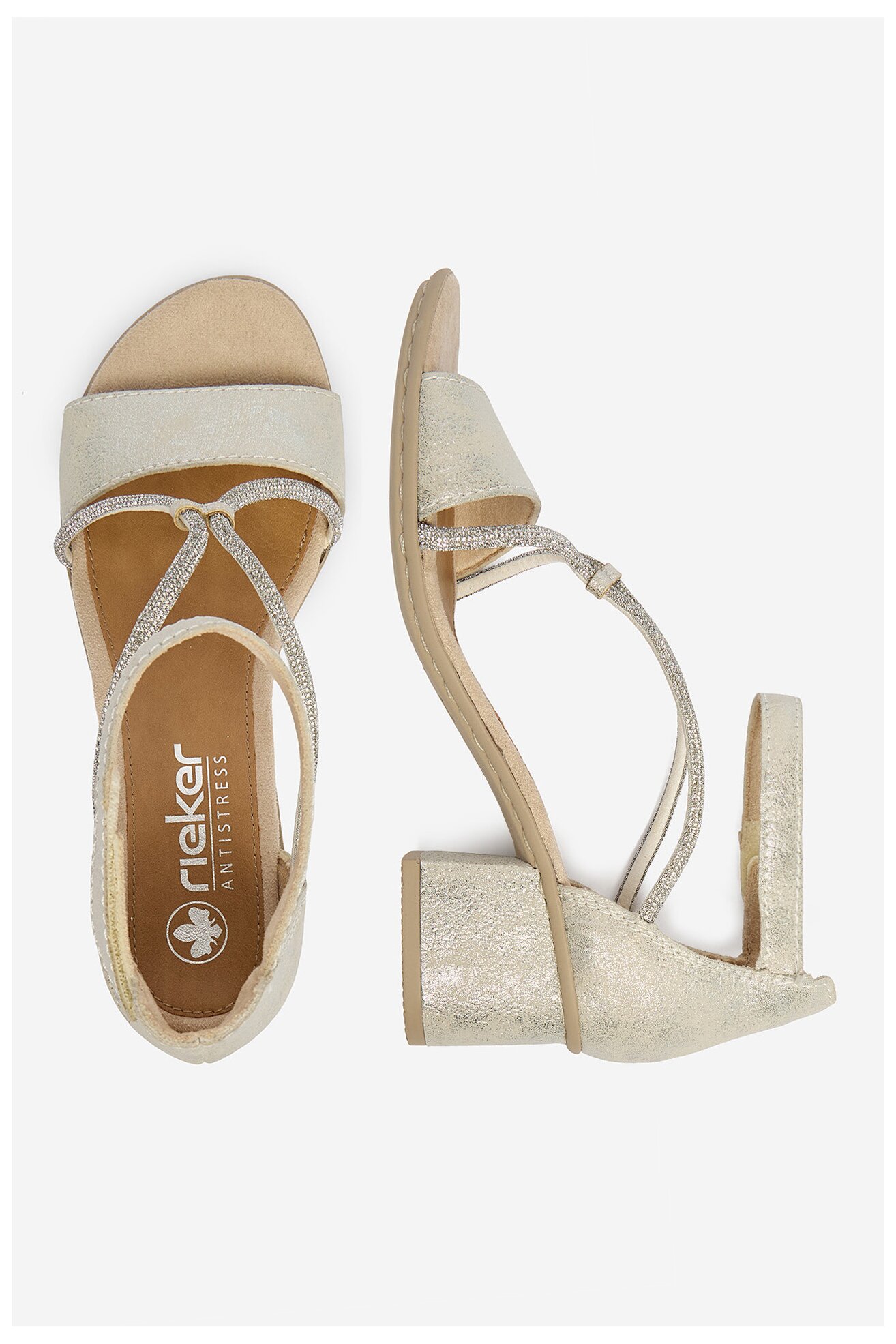 Sandały Rieker CEO-64654-40 Srebrny