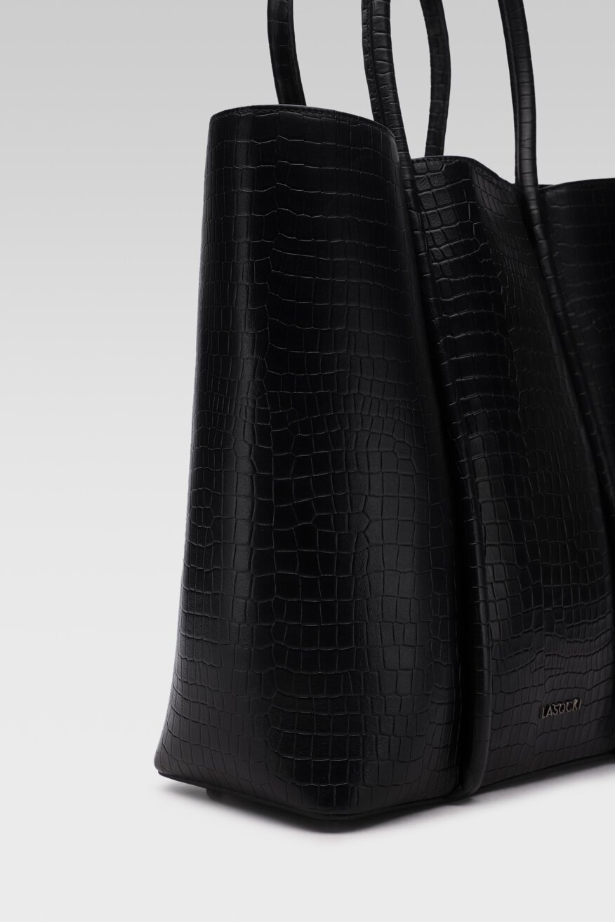 Lasocki - Torebka skórzana ze zwierzęcym motywem - 5903698711751