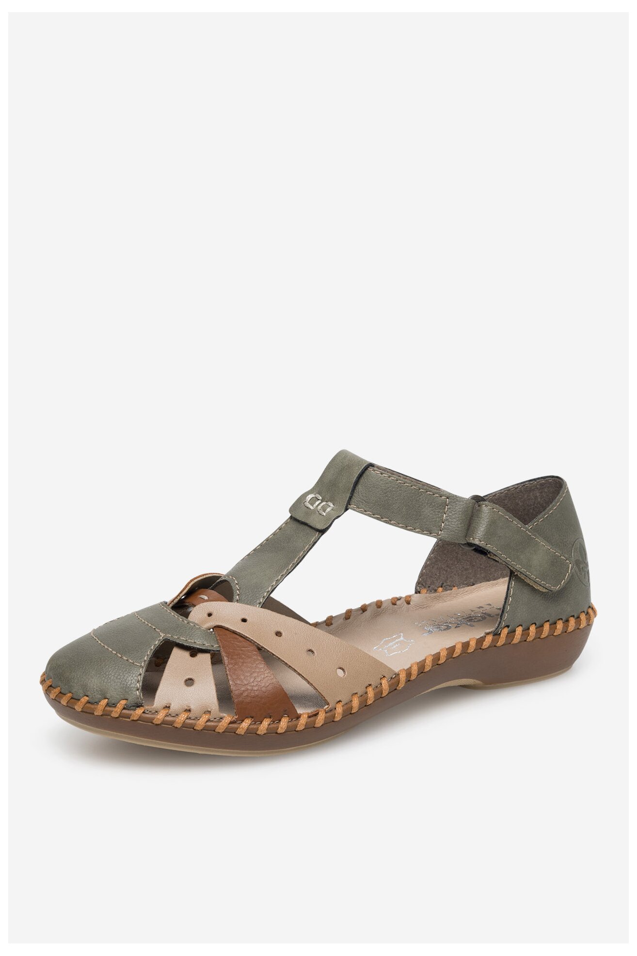 Sandały Rieker M1655-54 Zielony