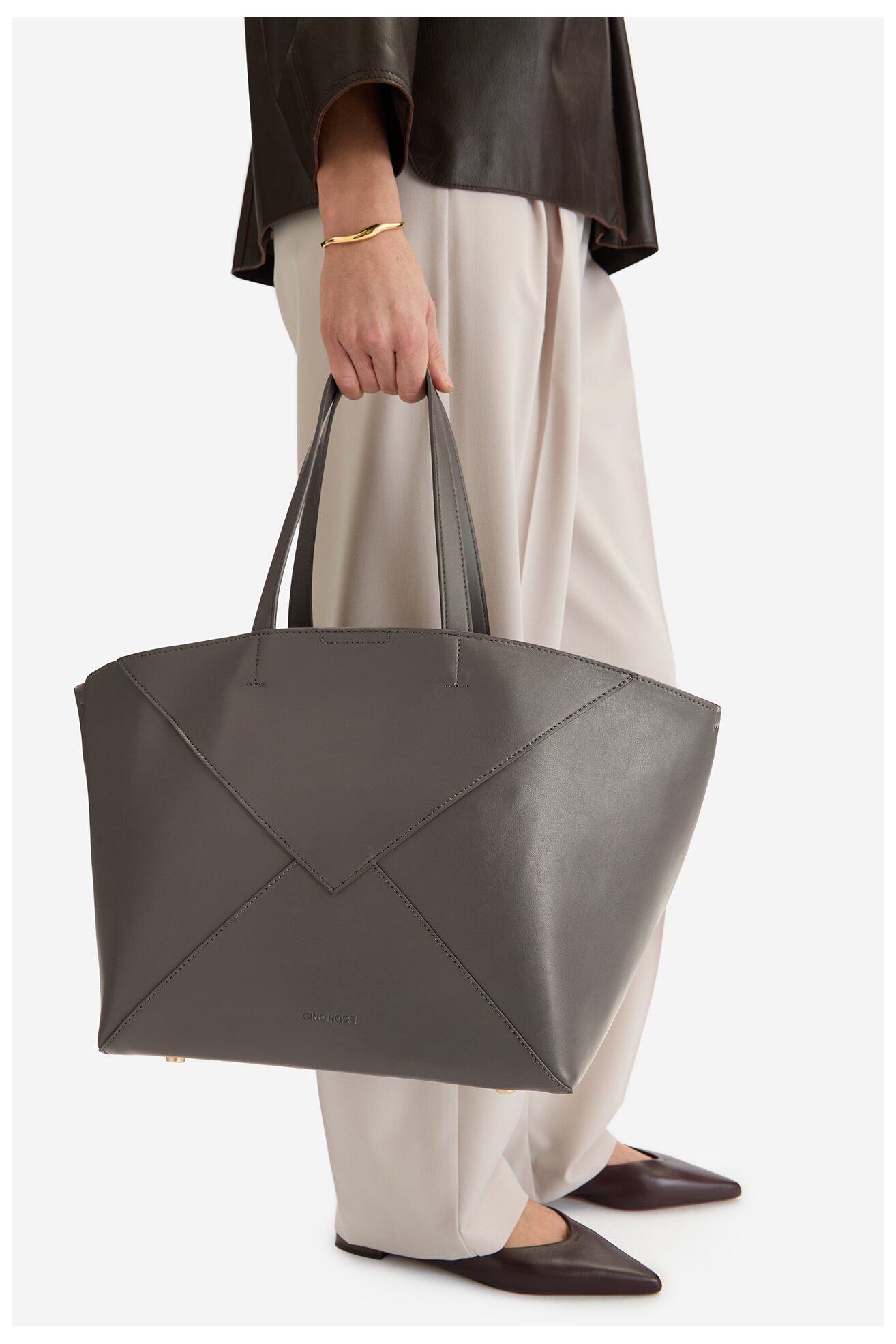 Сумка З Ремінцем Gino Rossi C-LDA7826 СІРИЙ