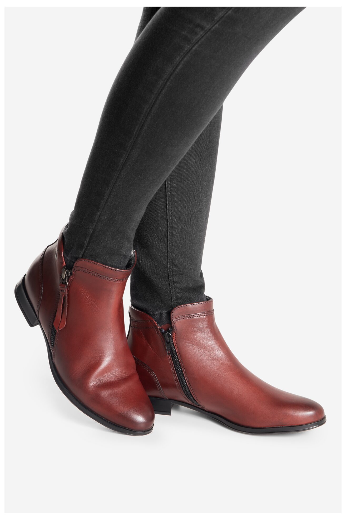 Botki Lasocki WB-ANNA-116 Czerwony ciemny