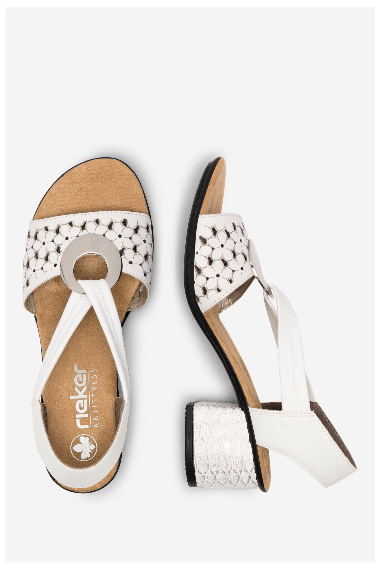 Sandały Rieker 64677-80 Biały