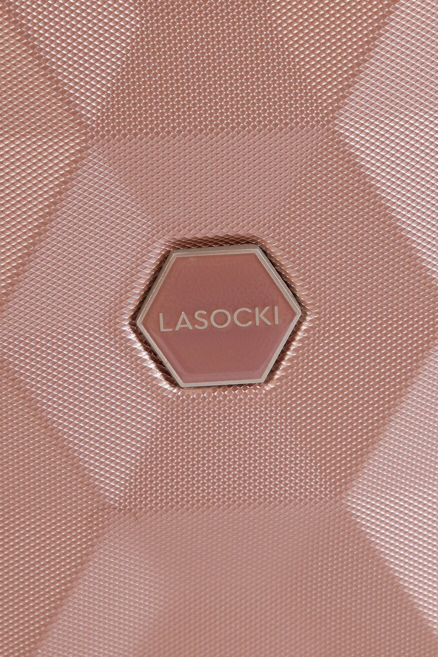 Lasocki - Mała twarda walizka złota - 5904248369422