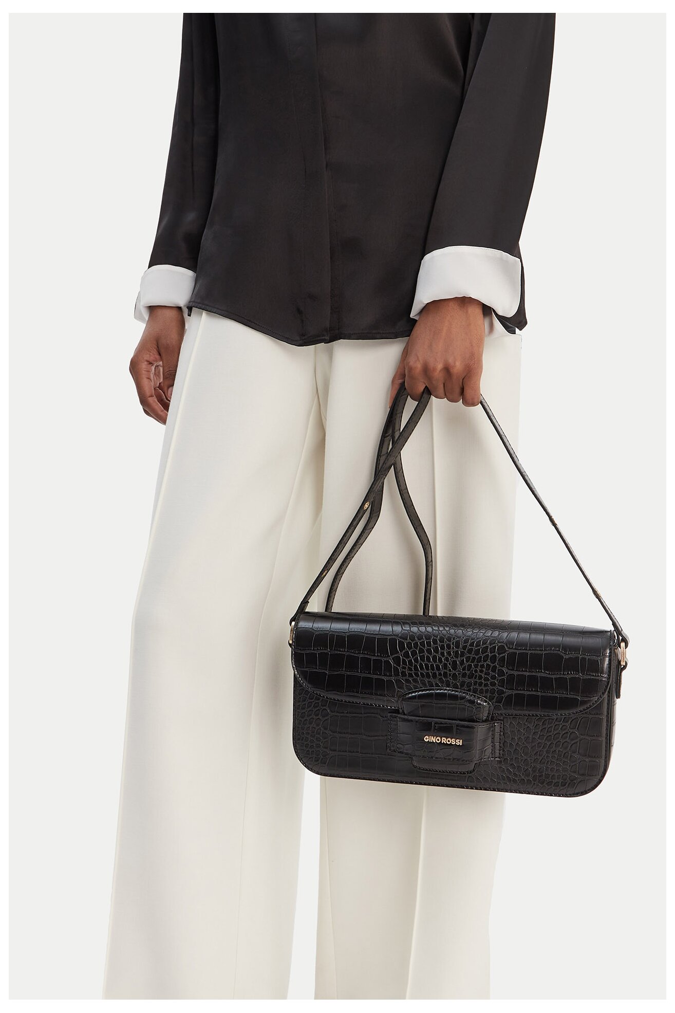 Сумка З Ремінцем Gino Rossi EO-LDA8554A ЧОРНИЙ