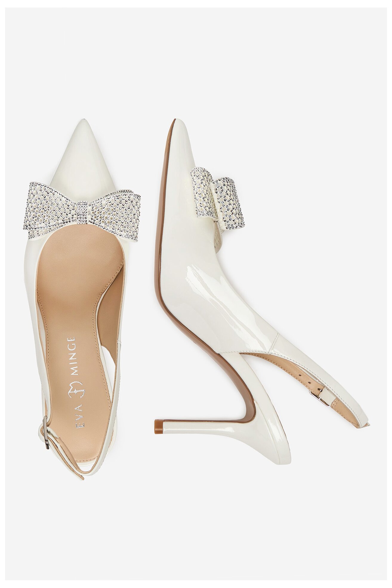 Czółenka EVA MINGE ANEMONE-V1892-56-1 Biały