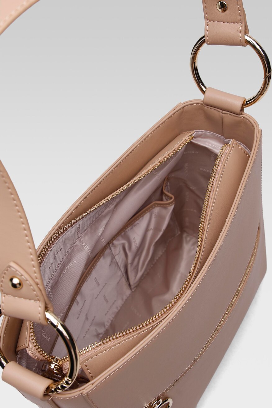 
                Badura - Torebka na ramię skórzana pastelowa - 5904248337667