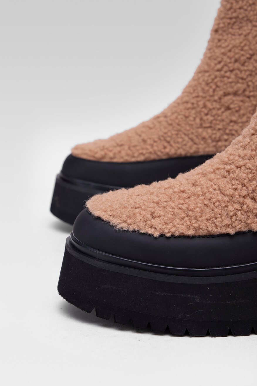 Jenny Fairy - Śniegowce flatformy brązowe - 5904248245962