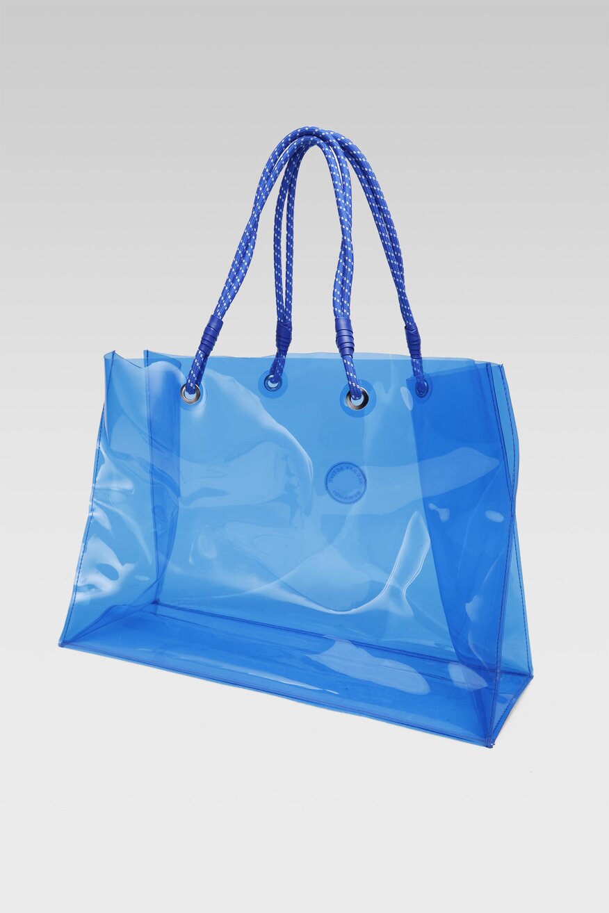 
                Sprandi - Torebka shopper przezroczysta niebieska - 5904248761479