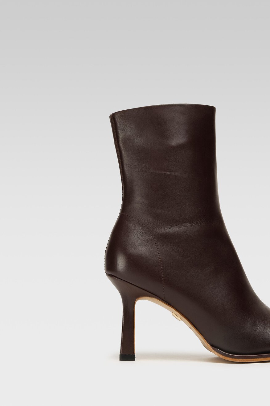 Gino Rossi - Botki skórzane na obcasie - 5904862270197