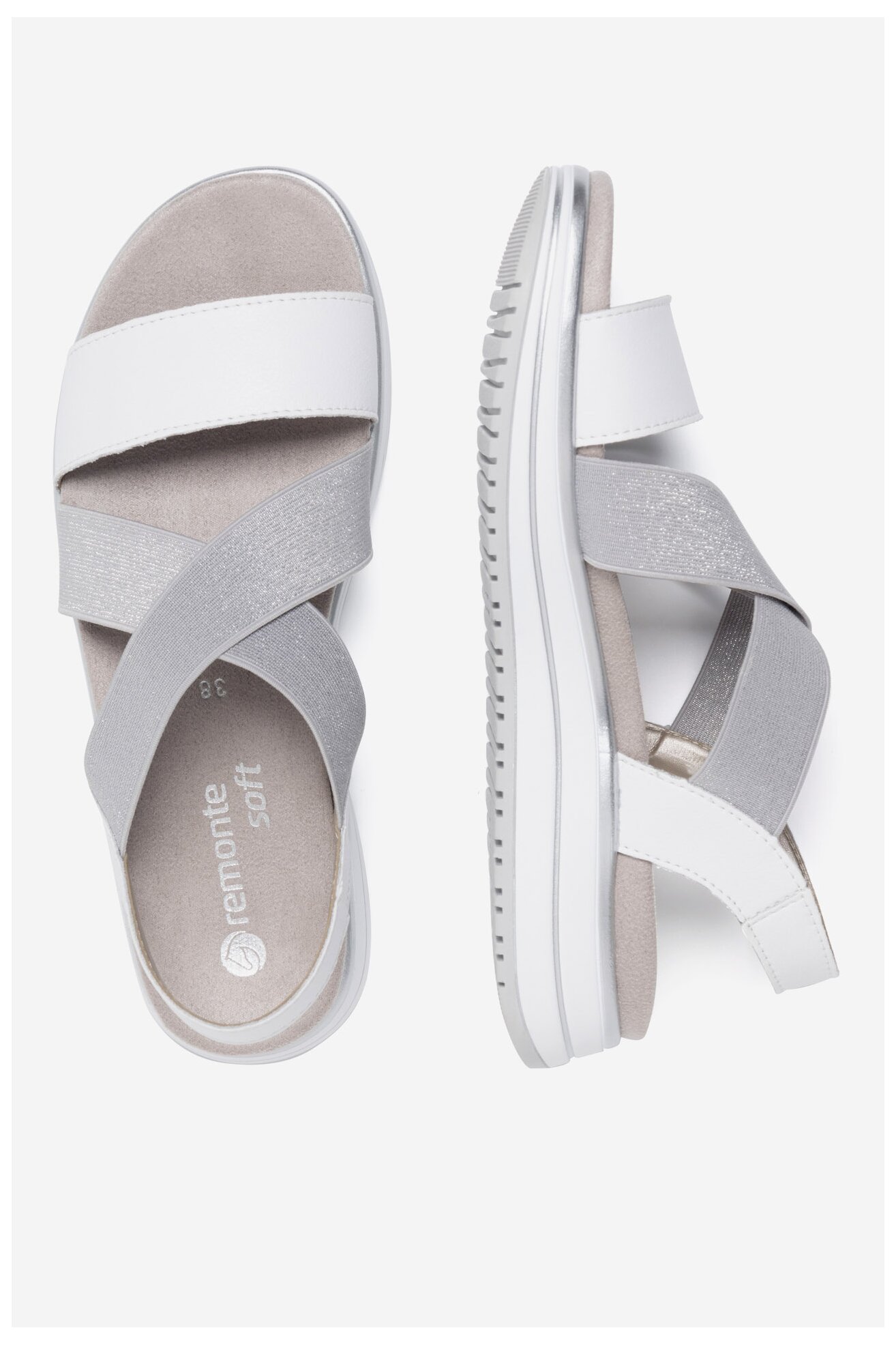 Remonte Dames D1J50 sandalen, schelp/beige-goud / 90, 39 EU, schelp beige goud 90, 39 EU