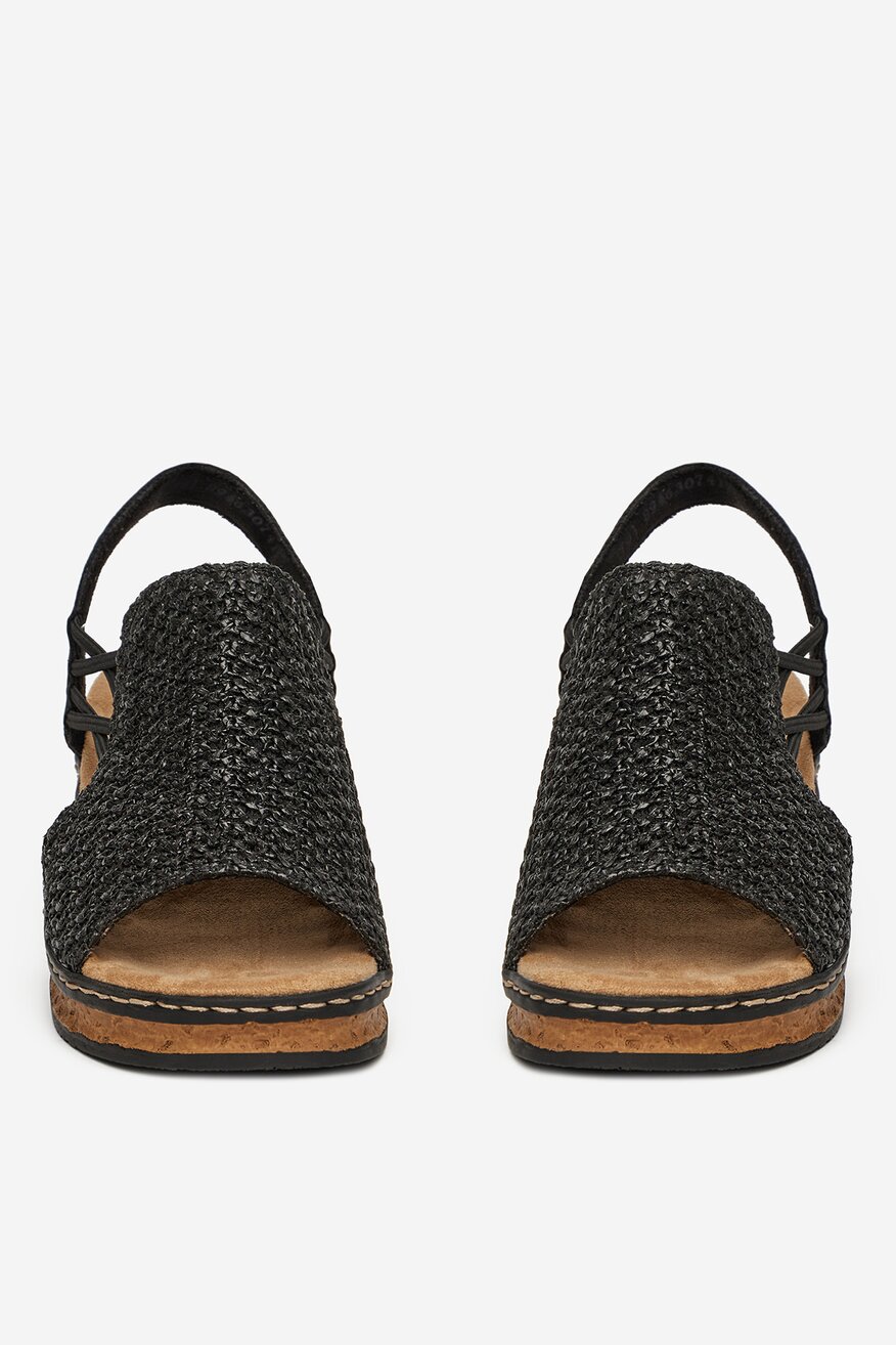 
                Rieker - Sandały na koturnie - 2230078413404