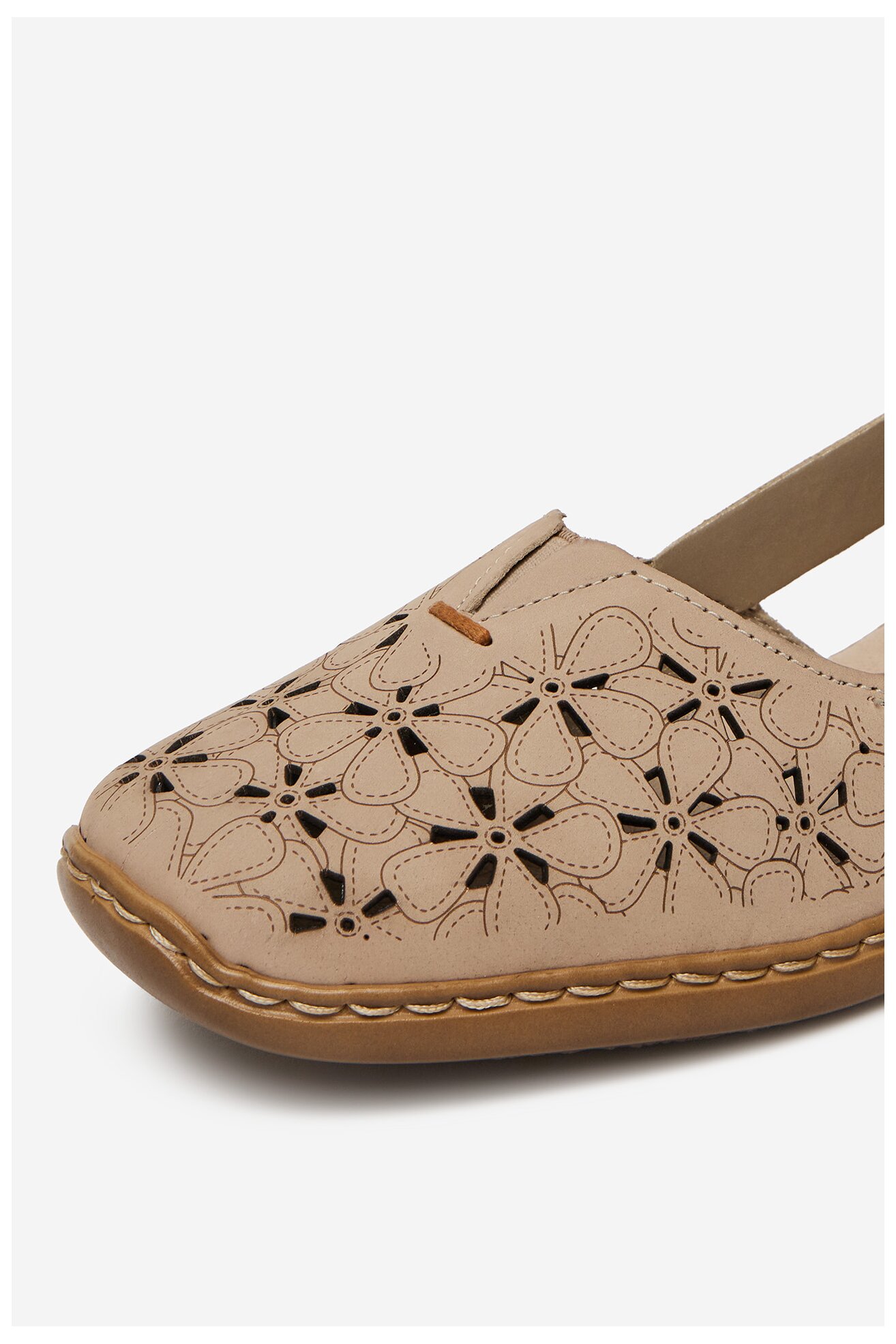 Baleriny Rieker 41356-60 Beżowy