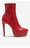 Kotníková obuv NINE WEST SIDRA SJ1450-1 ČERVENÁ