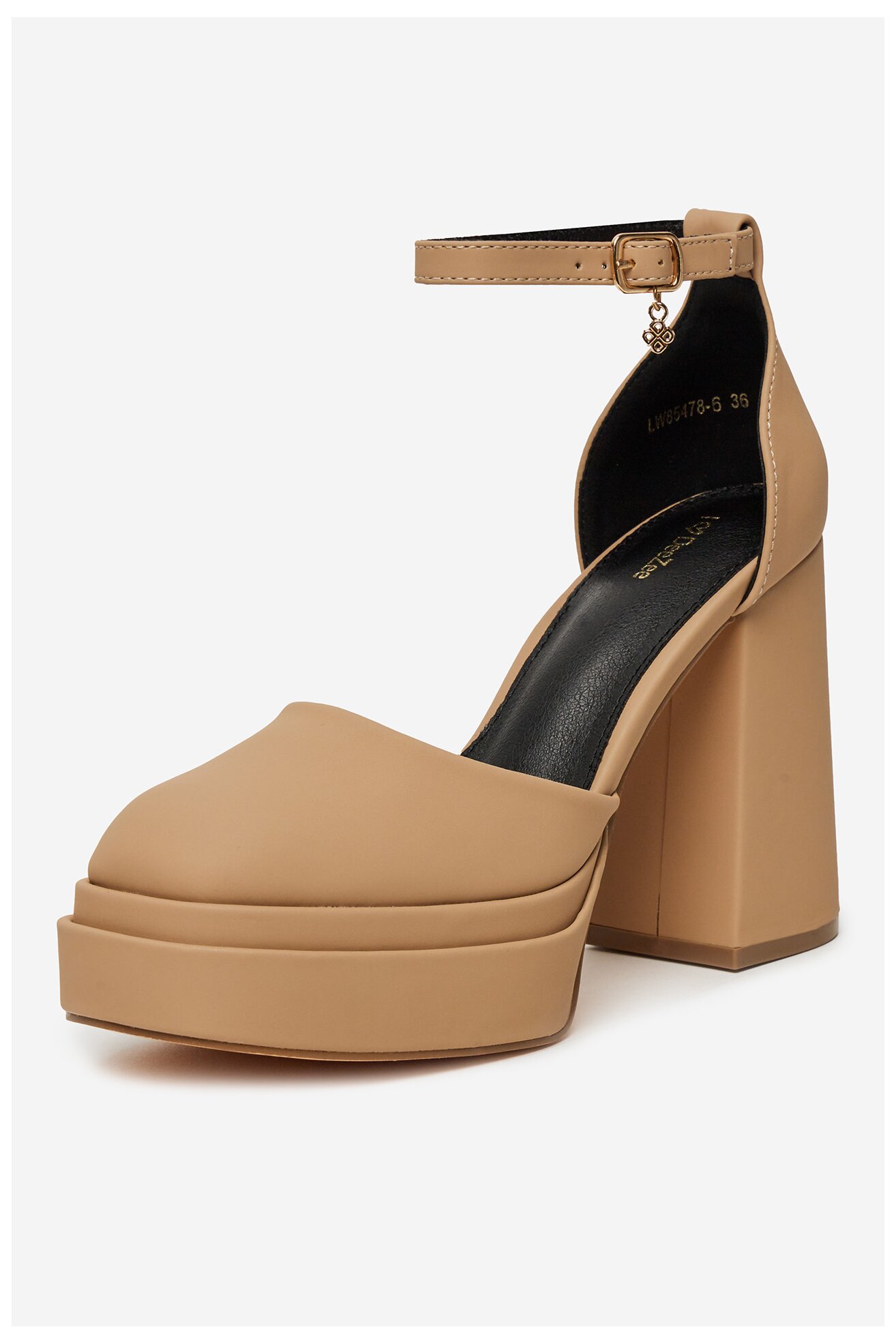 Pantofi cu toc DeeZee LW85478-6 CREM