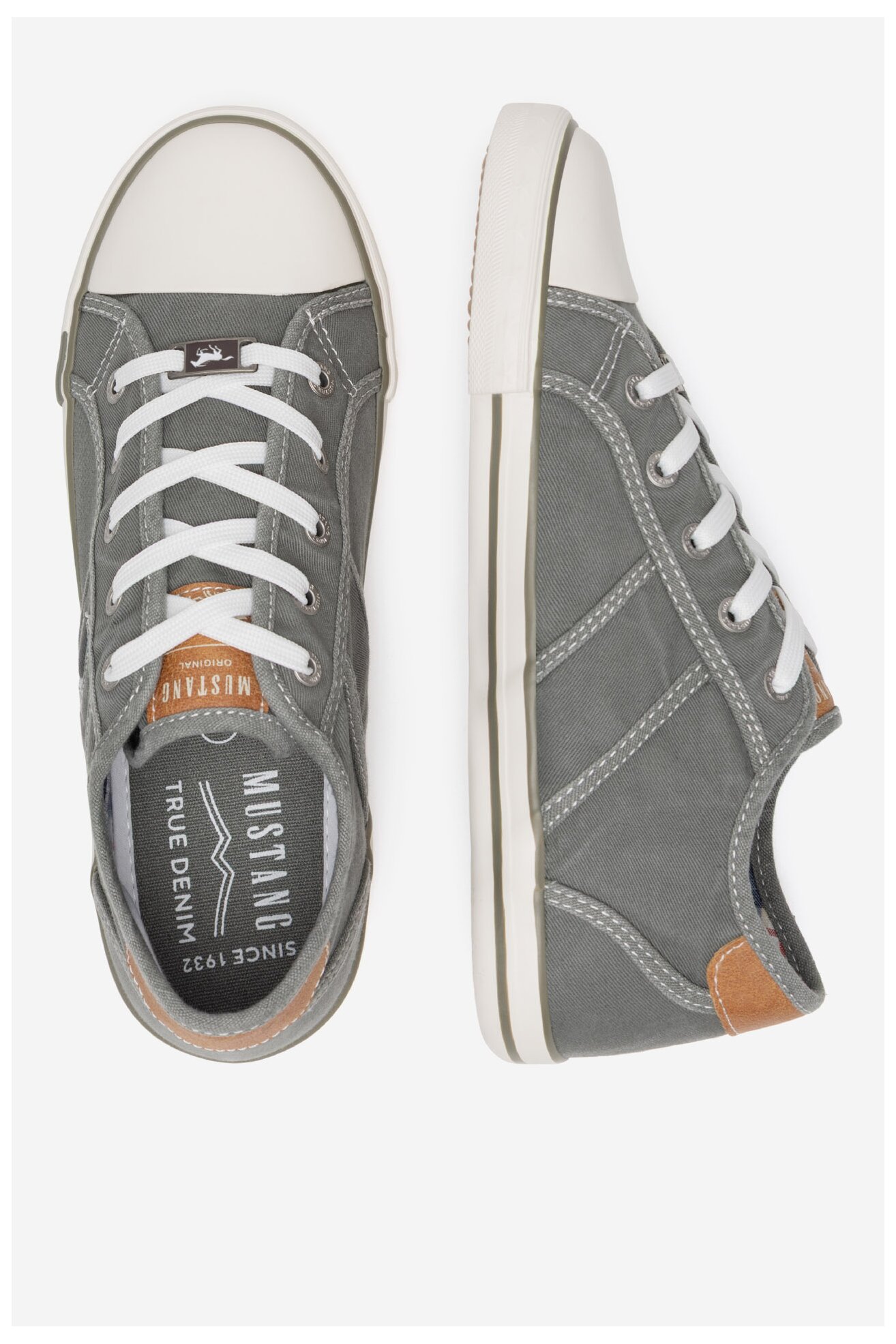 Plátěná obuv Mustang 1099-310 ŠEDÁ