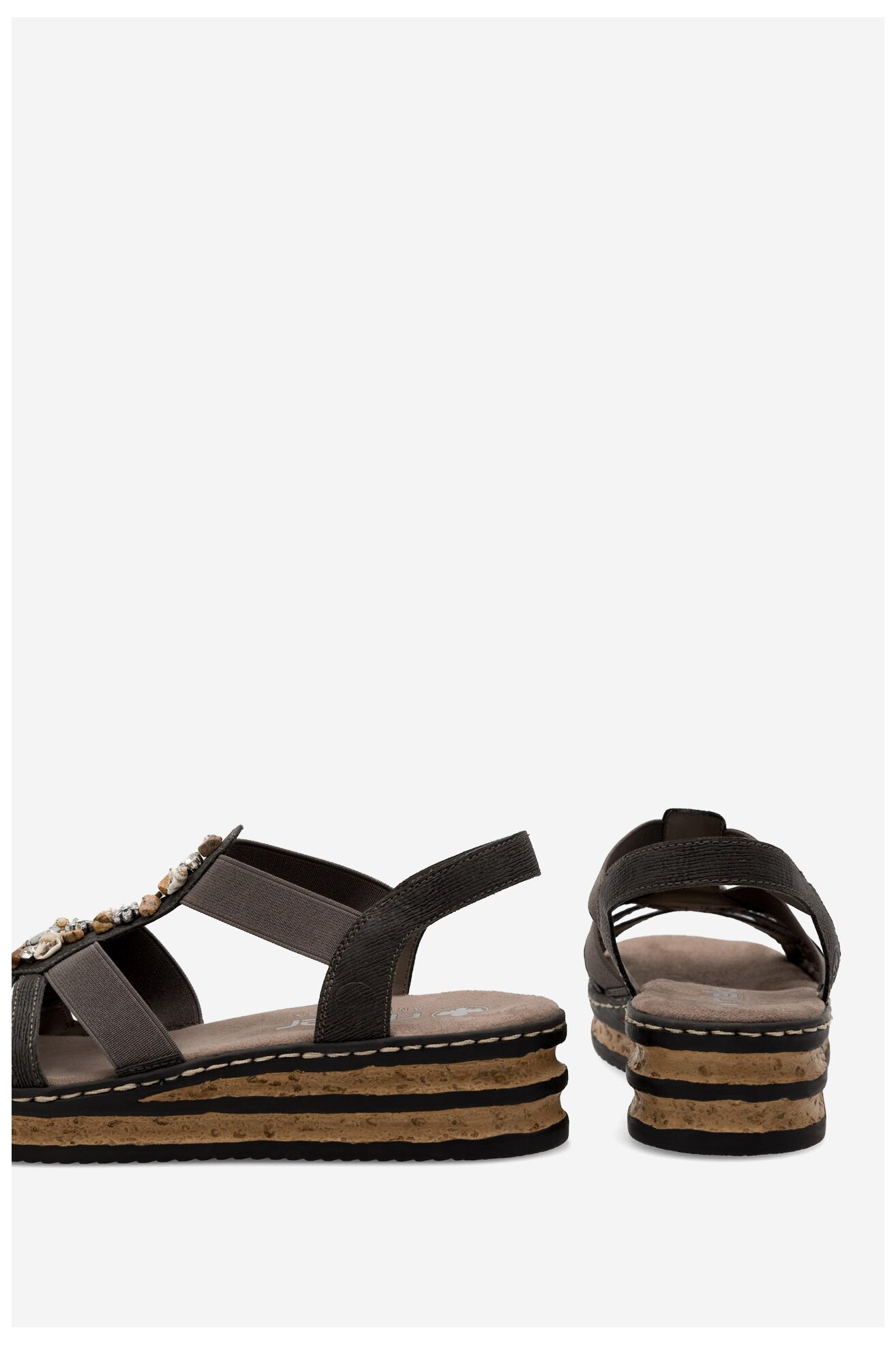 Sandały Rieker 62949-45 Szary