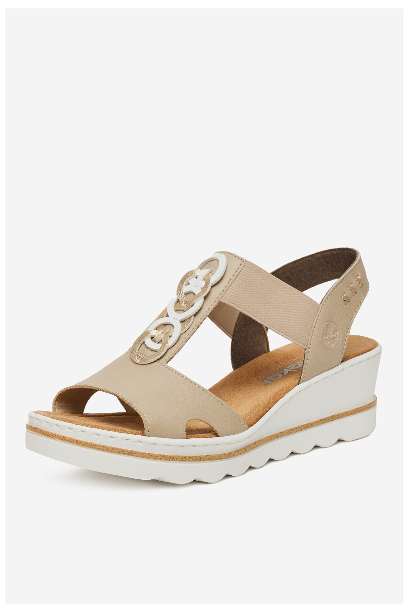 Sandały Rieker 67498-62 Beżowy