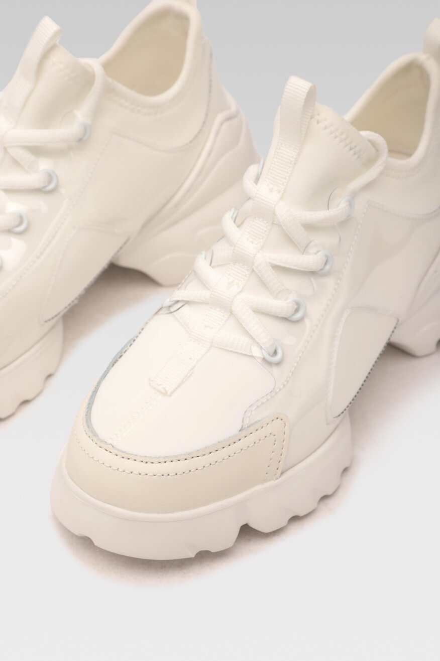 
                Gino Rossi Sport - Półbuty pastelowe białe - 5903698543406