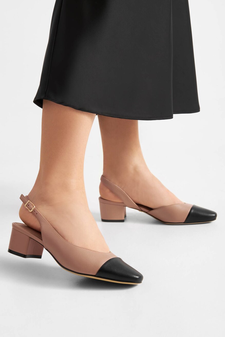 
                Gino Rossi - Czółenka skórzane na słupku - 5905588352792