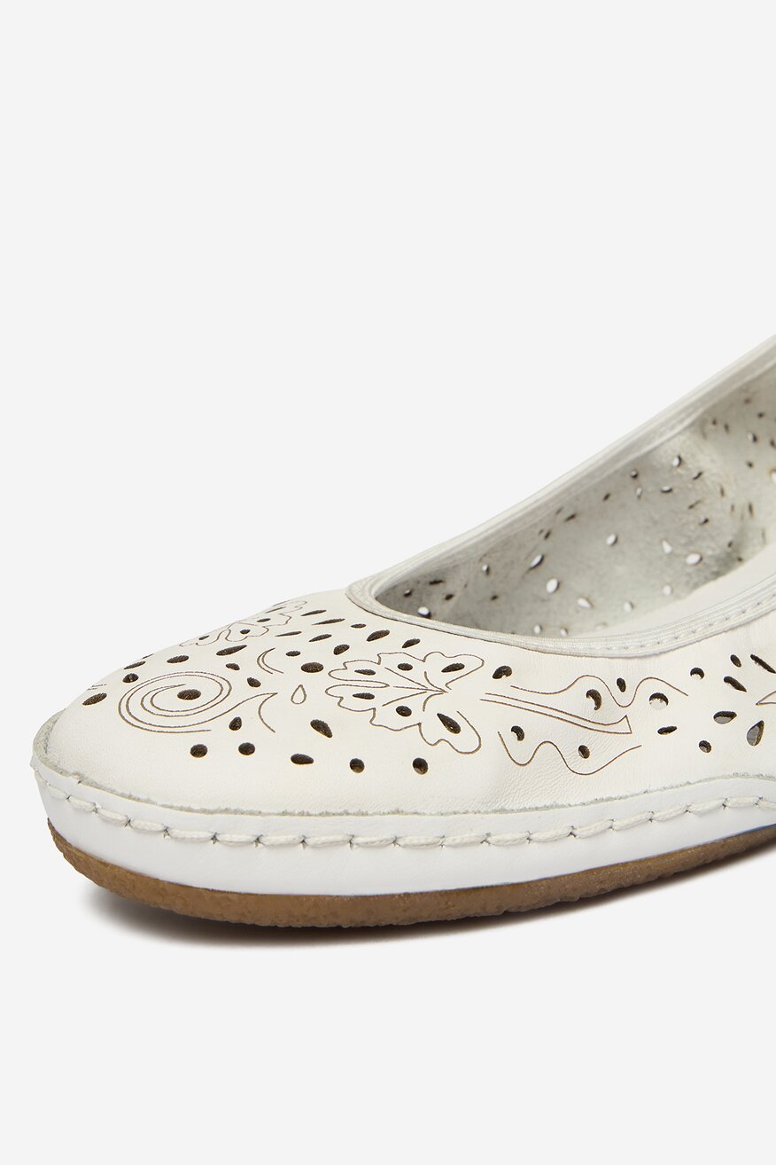 
                        Baleriny Rieker CEO-41460-80 Biały - 5906751831113