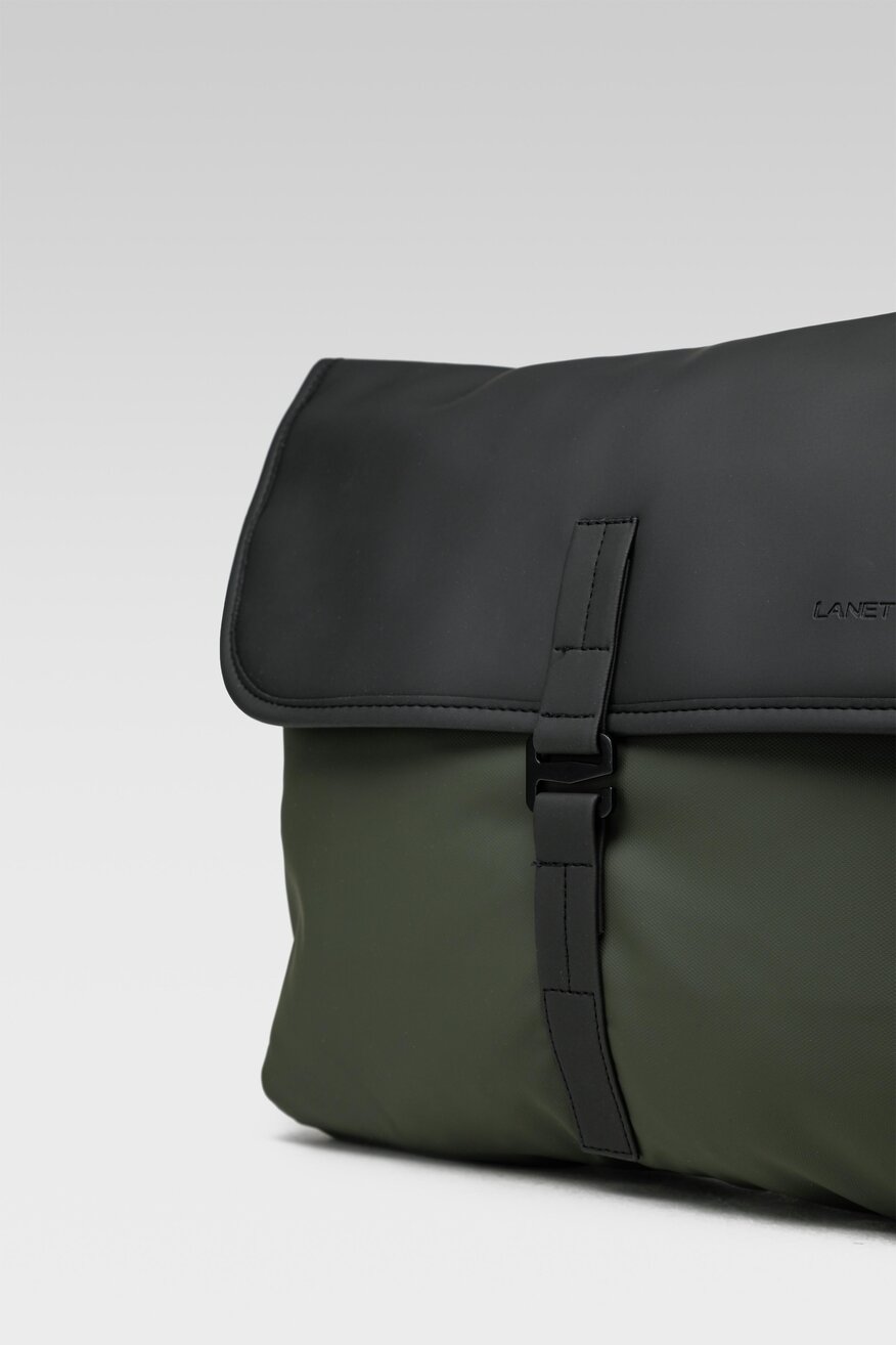 
                Lanetti - Torebka listonoszka na laptopa zielona - 5904248169114
