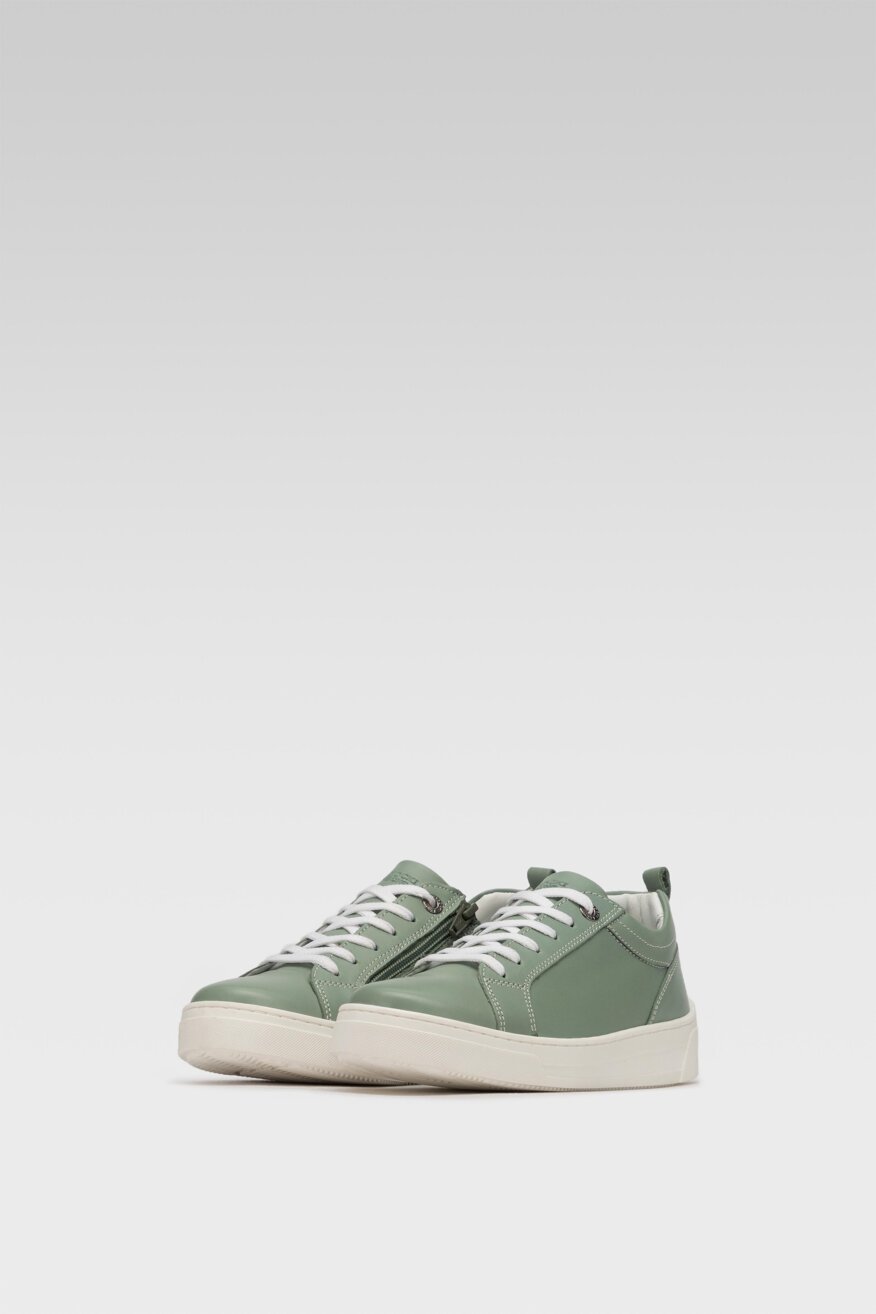 
                Lasocki Young - Skórzane sneakersy zielone - 5903698366661