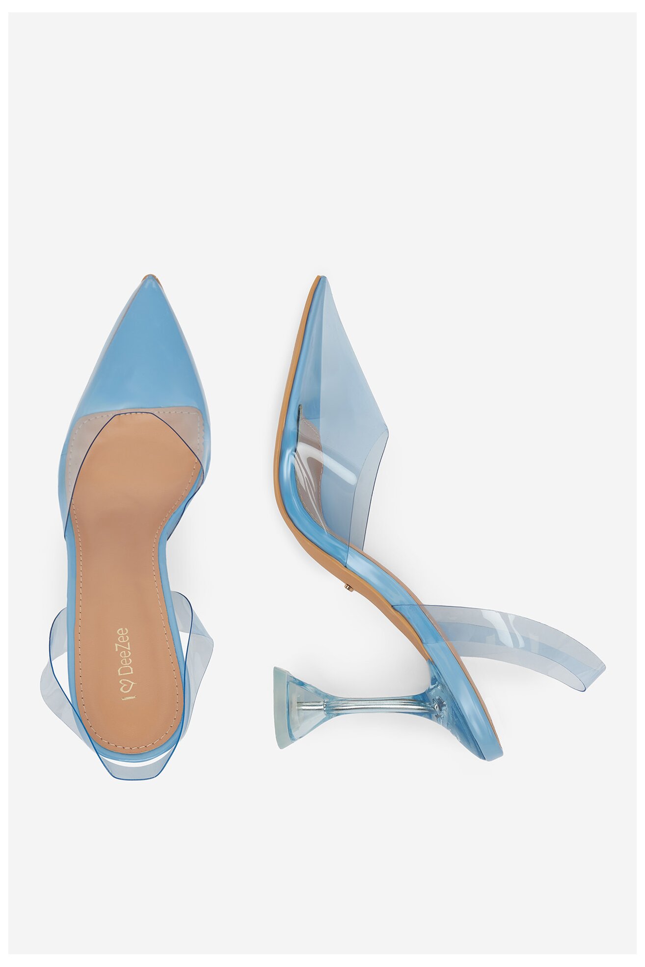 Pantofi cu toc DeeZee ZALHT-02 BLUE PU ALBASTRU