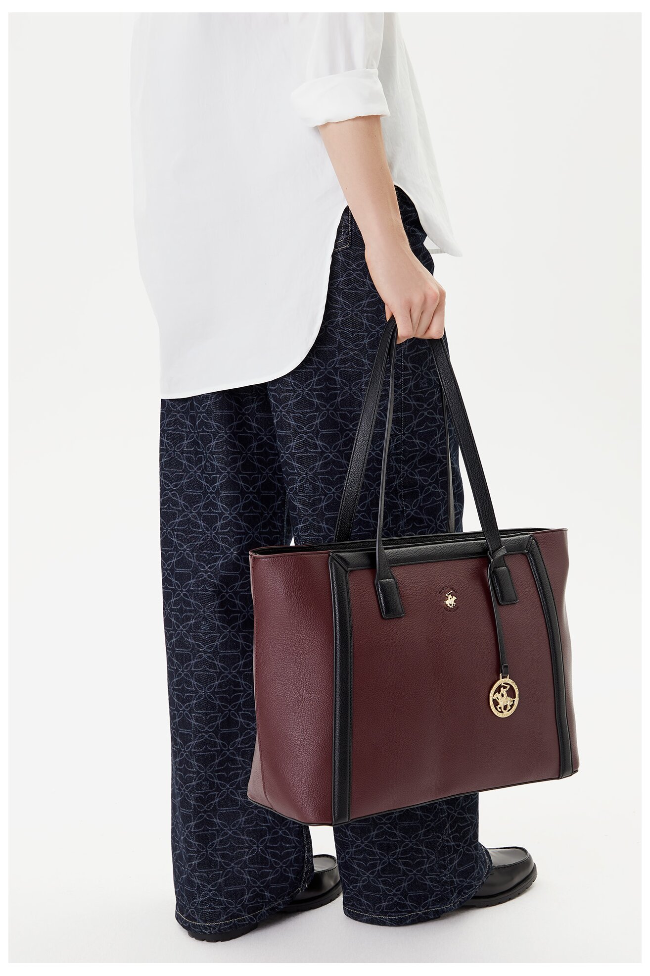 Kézitáska Beverly Hills Polo Club C-BHPC-L-007-08 BORDÓ