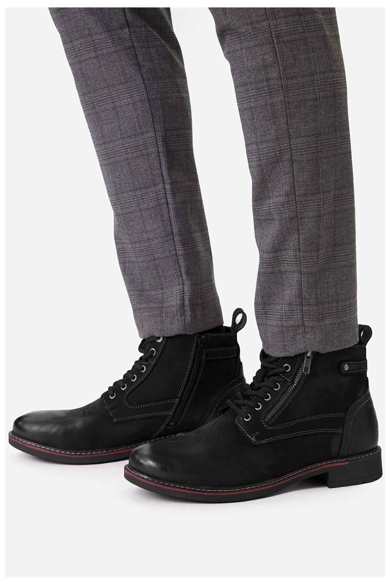 Šněrovací vyšší obuv Lasocki CEO-JUAN-04 MI18 ČERNÁ